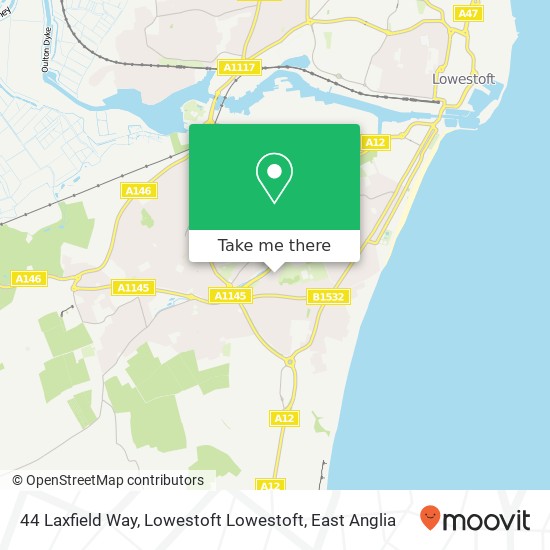 44 Laxfield Way, Lowestoft Lowestoft map