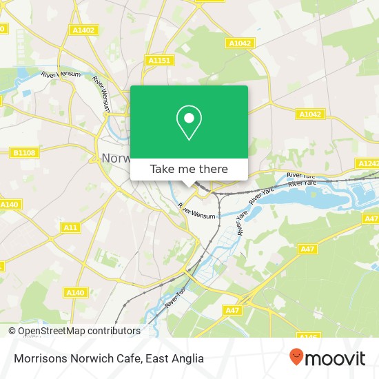 Morrisons Norwich Cafe map