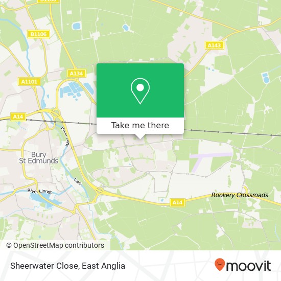 Sheerwater Close map