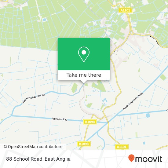 88 School Road, Upwell Wisbech map
