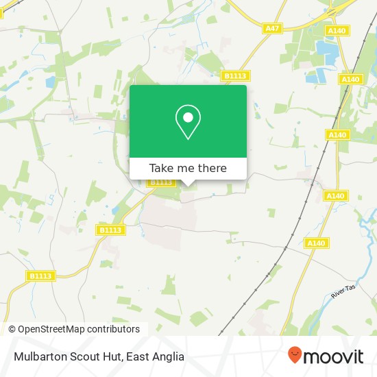 Mulbarton Scout Hut map