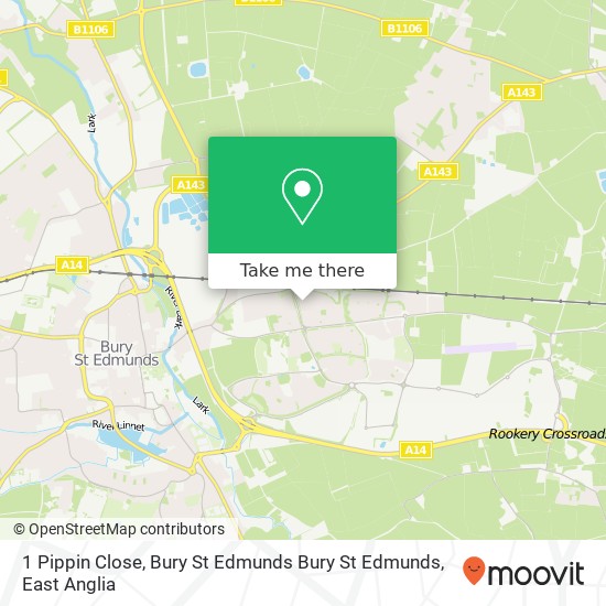 1 Pippin Close, Bury St Edmunds Bury St Edmunds map