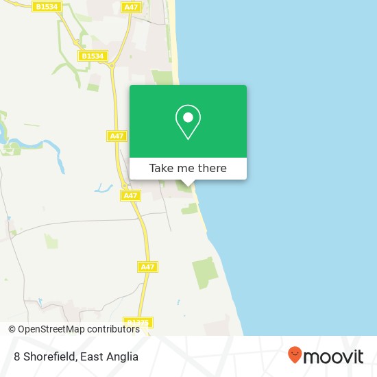 8 Shorefield, Hopton Great Yarmouth map