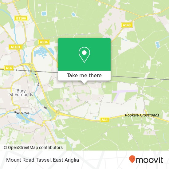 Mount Road Tassel, Bury St Edmunds Bury St Edmunds map