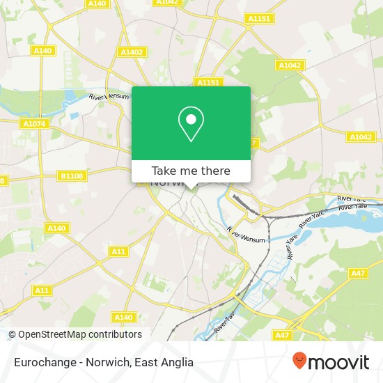 Eurochange - Norwich, Norwich Norwich map