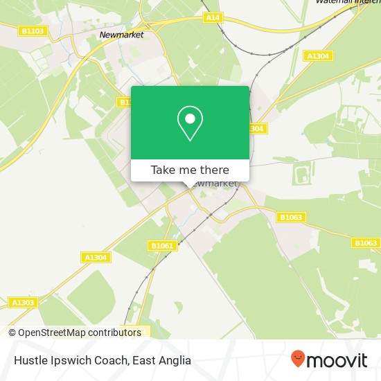 Hustle Ipswich Coach map