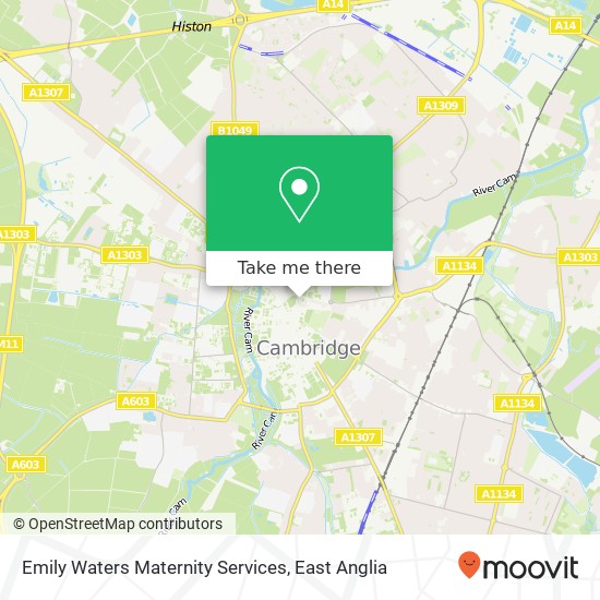 Emily Waters Maternity Services, Malcolm Street Cambridge Cambridge CB1 1 map