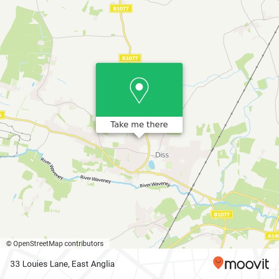 33 Louies Lane, Diss Diss map