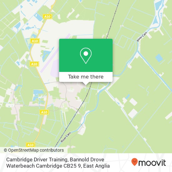 Cambridge Driver Training, Bannold Drove Waterbeach Cambridge CB25 9 map