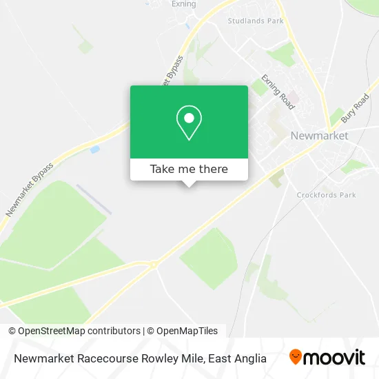Newmarket Racecourse Rowley Mile map