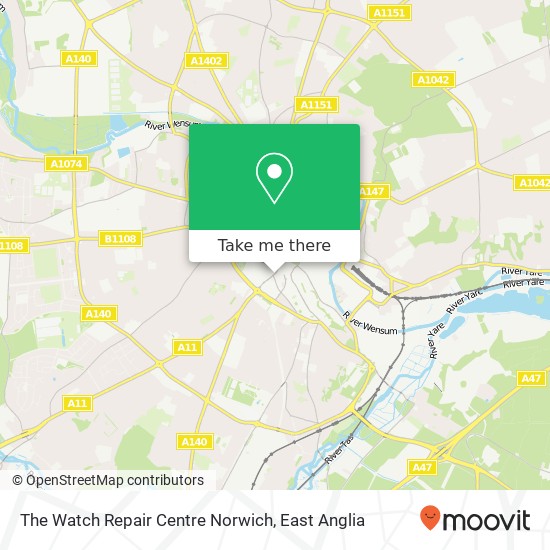 The Watch Repair Centre Norwich, 1 St Stephens Street Norwich Norwich NR1 3QL map