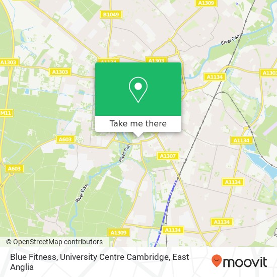 Blue Fitness, University Centre Cambridge, Cambridge Cambridge map