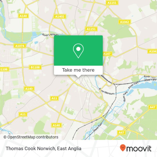 Thomas Cook Norwich map