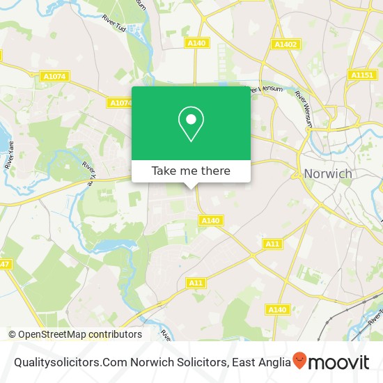 Qualitysolicitors.Com Norwich Solicitors, Stannard Road Norwich Norwich NR4 7JD map