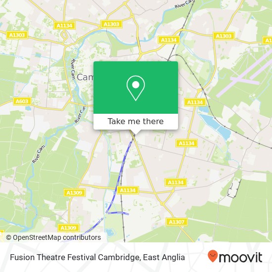 Fusion Theatre Festival Cambridge map