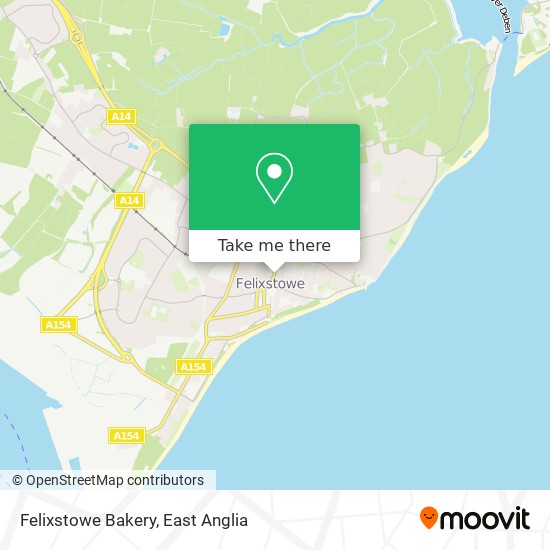 Felixstowe Bakery map