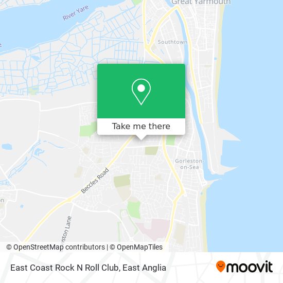 East Coast Rock N Roll Club map