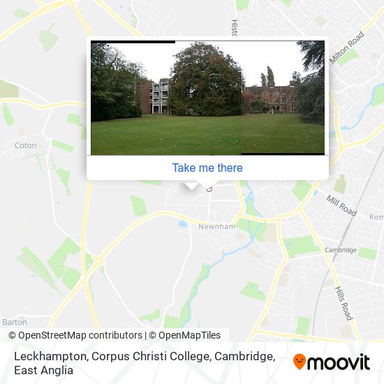 Leckhampton, Corpus Christi College, Cambridge map