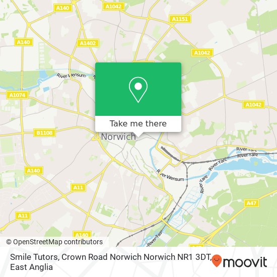 Smile Tutors, Crown Road Norwich Norwich NR1 3DT map
