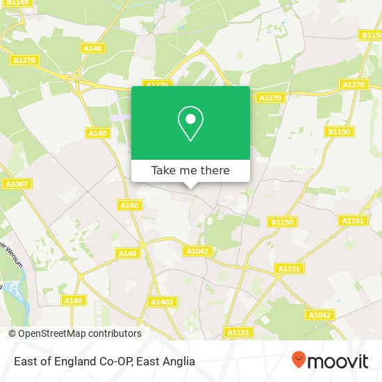 East of England Co-OP, Stirling Road Norwich Norwich NR6 6 map