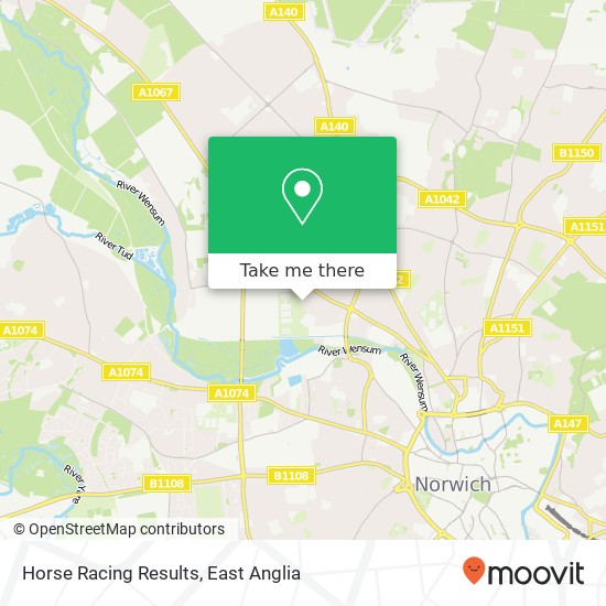 Horse Racing Results, 33 Valpy Avenue Norwich Norwich NR3 2EN map