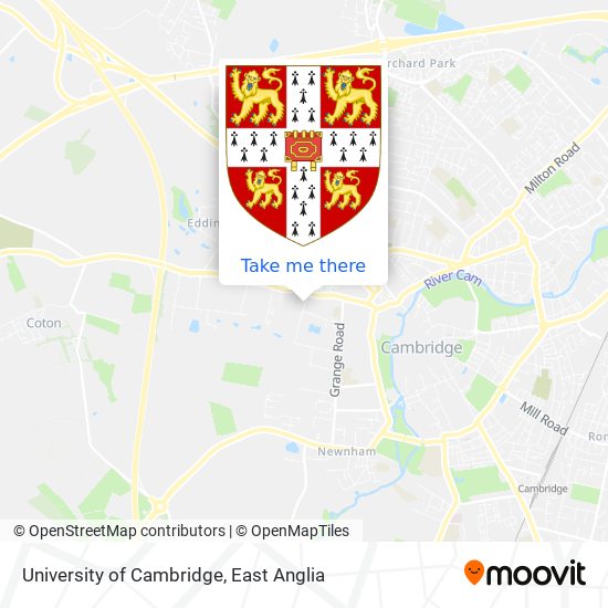 University of Cambridge map