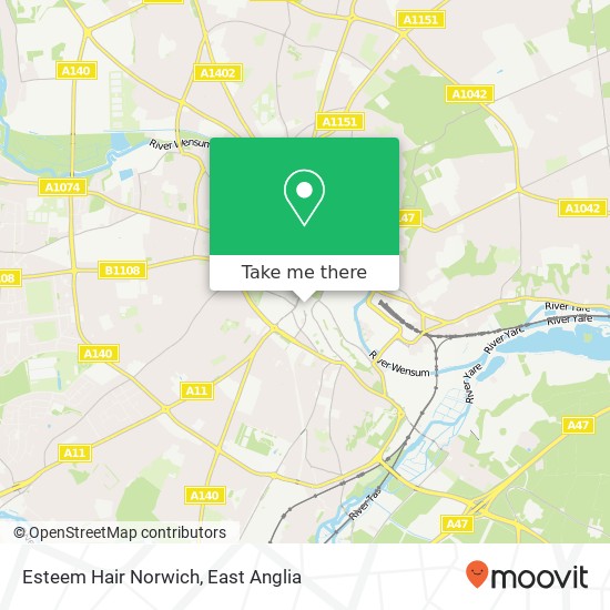 Esteem Hair Norwich map