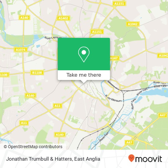 Jonathan Trumbull & Hatters, 5 St Stephens Street Norwich Norwich NR1 3 map