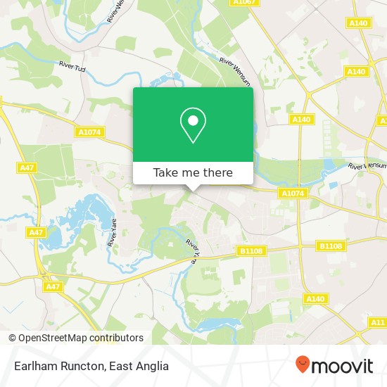 Earlham Runcton, Norwich Norwich map