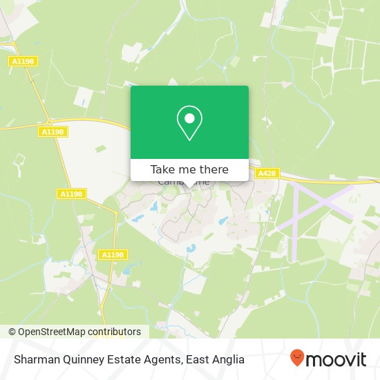 Sharman Quinney Estate Agents, Great Cambourne Cambridge map