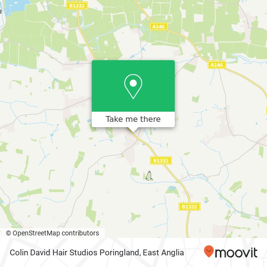 Colin David Hair Studios Poringland map