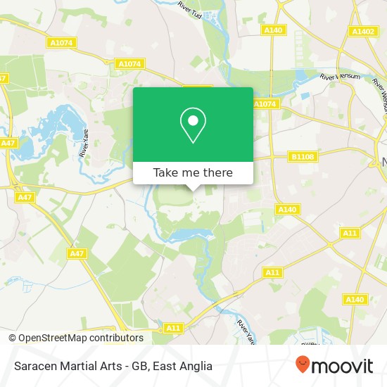 Saracen Martial Arts - GB, University Drive Norwich Norwich NR4 7 map