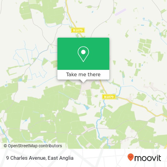 9 Charles Avenue, Grundisburgh Woodbridge map