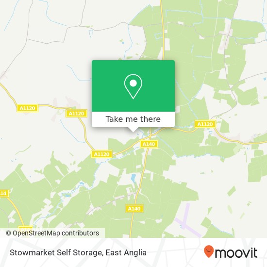 Stowmarket Self Storage map