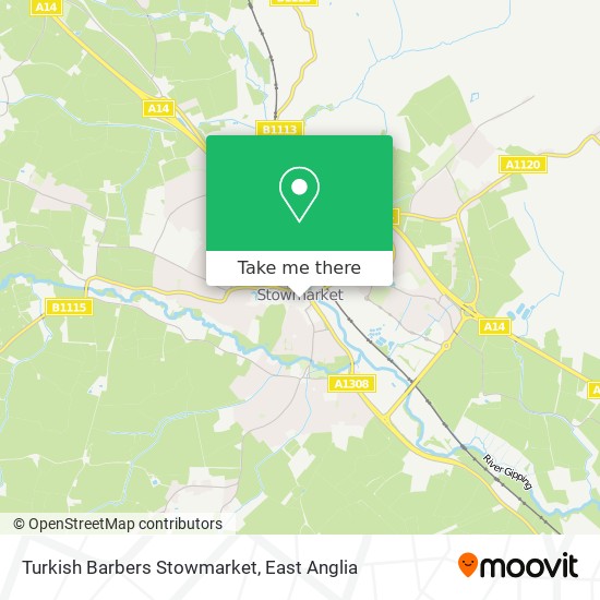 Turkish Barbers Stowmarket map