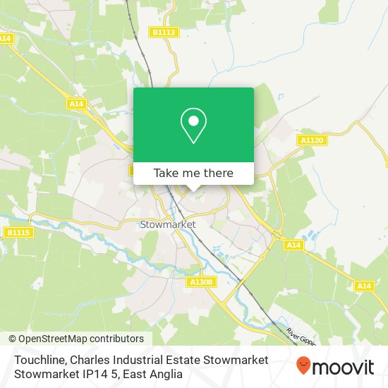 Touchline, Charles Industrial Estate Stowmarket Stowmarket IP14 5 map