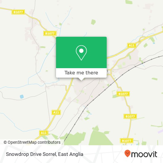 Snowdrop Drive Sorrel, Attleborough Attleborough map