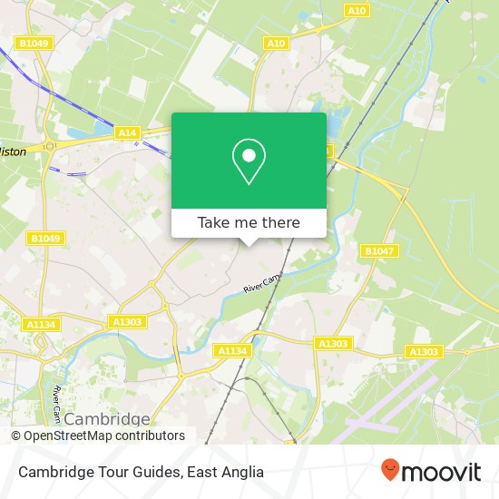 Cambridge Tour Guides map