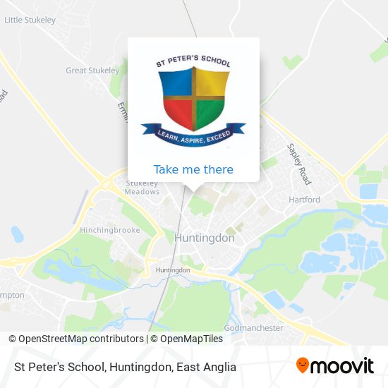 St Peter's School, Huntingdon map