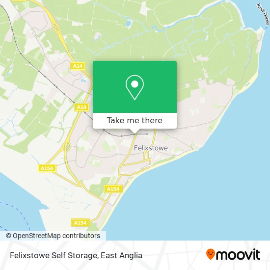 Felixstowe Self Storage map