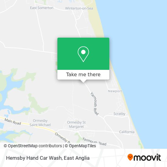 Hemsby Hand Car Wash map