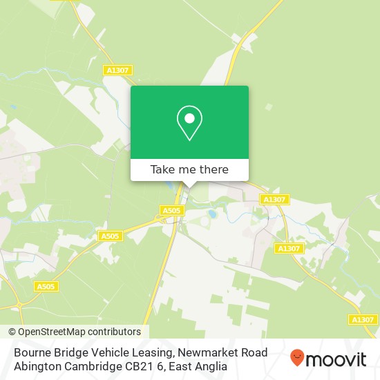 Bourne Bridge Vehicle Leasing, Newmarket Road Abington Cambridge CB21 6 map