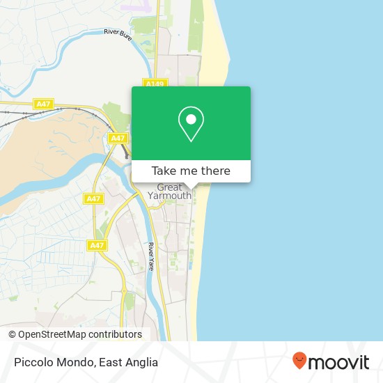 Piccolo Mondo, 62 Marine Parade Great Yarmouth Great Yarmouth NR30 2 map