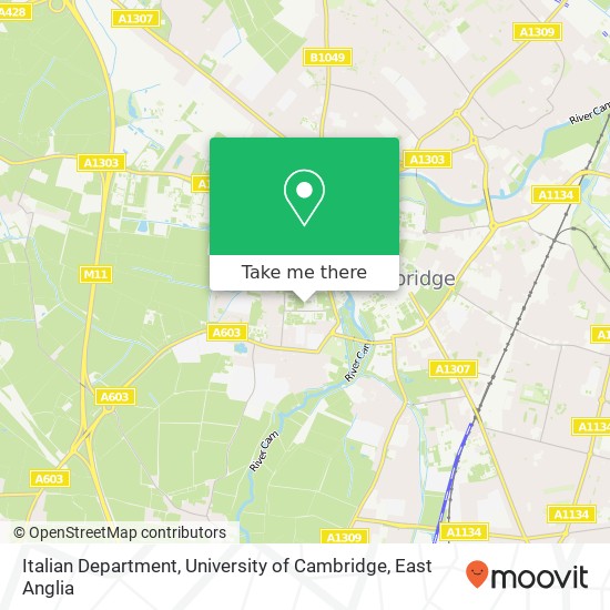 Italian Department, University of Cambridge, Cambridge Cambridge map