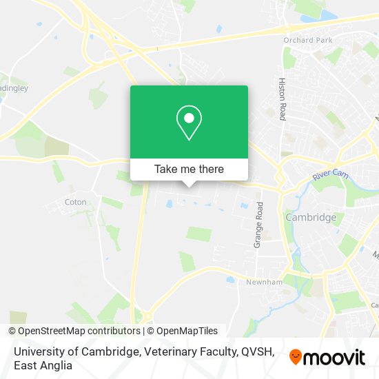 University of Cambridge, Veterinary Faculty, QVSH map