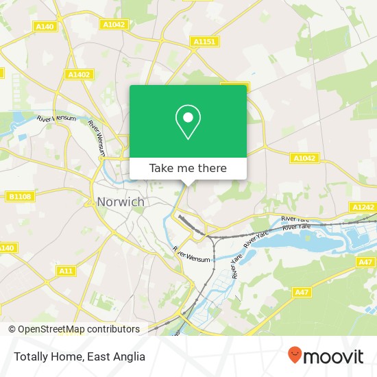 Totally Home, The Nest Norwich Norwich NR1 1 map