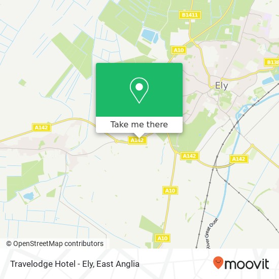 Travelodge Hotel - Ely, Witchford Road Ely Ely CB6 3 map