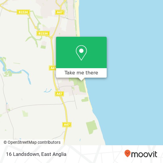 16 Landsdown, Hopton Great Yarmouth map