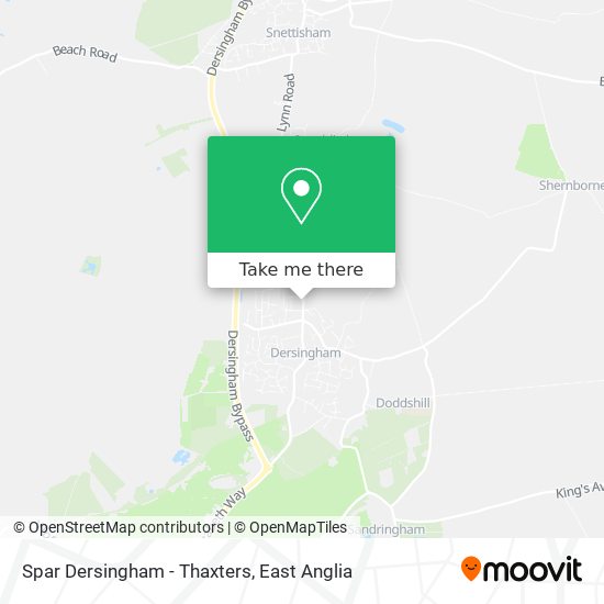 Spar Dersingham - Thaxters map