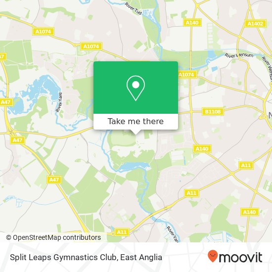 Split Leaps Gymnastics Club, University Drive Norwich Norwich NR4 7 map